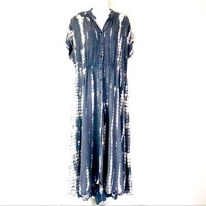 Sacred Threads Gray Tie-Dye Maxi Dress